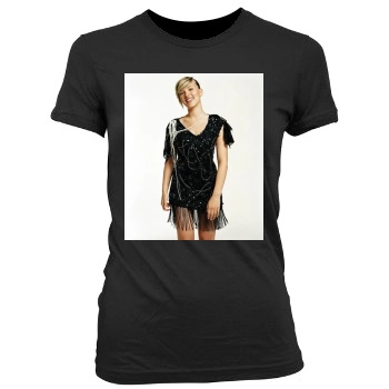 Scarlett Johansson Women's Junior Cut Crewneck T-Shirt