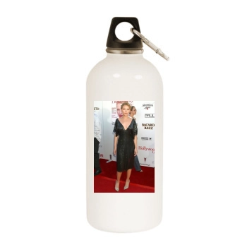 Scarlett Johansson White Water Bottle With Carabiner