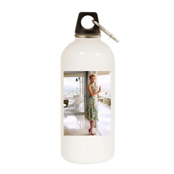 Scarlett Johansson White Water Bottle With Carabiner