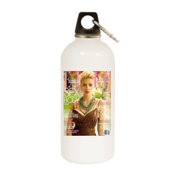 Scarlett Johansson White Water Bottle With Carabiner