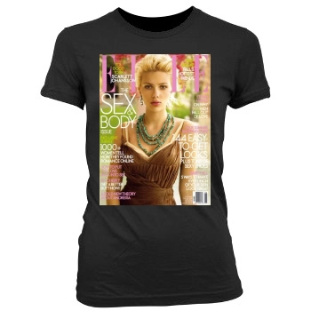 Scarlett Johansson Women's Junior Cut Crewneck T-Shirt