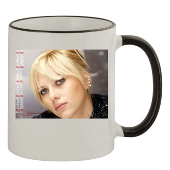 Scarlett Johansson 11oz Colored Rim & Handle Mug