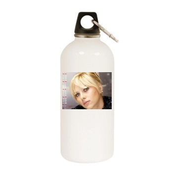 Scarlett Johansson White Water Bottle With Carabiner