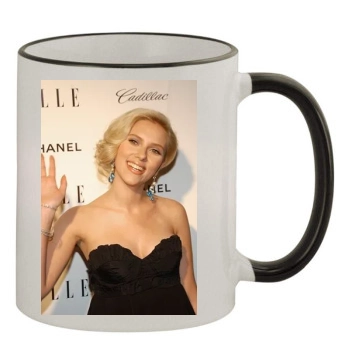 Scarlett Johansson 11oz Colored Rim & Handle Mug