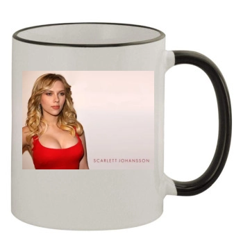 Scarlett Johansson 11oz Colored Rim & Handle Mug