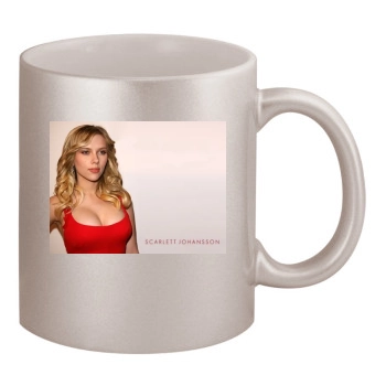 Scarlett Johansson 11oz Metallic Silver Mug