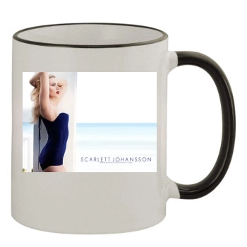 Scarlett Johansson 11oz Colored Rim & Handle Mug