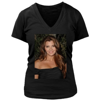 Scarlett Johansson Women's Deep V-Neck TShirt