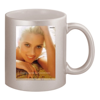 Scarlett Johansson 11oz Metallic Silver Mug