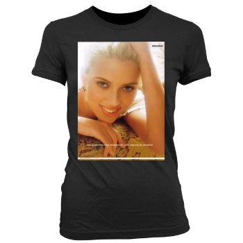 Scarlett Johansson Women's Junior Cut Crewneck T-Shirt