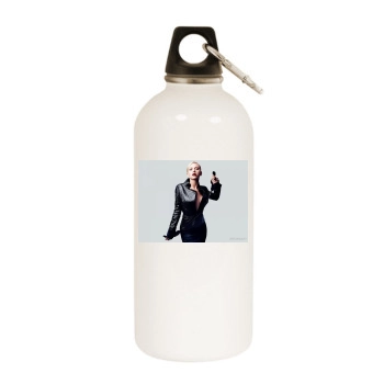 Scarlett Johansson White Water Bottle With Carabiner