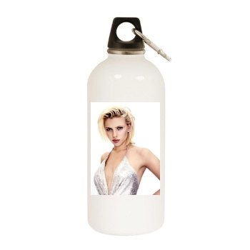 Scarlett Johansson White Water Bottle With Carabiner