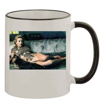 Scarlett Johansson 11oz Colored Rim & Handle Mug