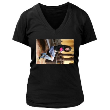 Selena Gomez Women's Deep V-Neck TShirt