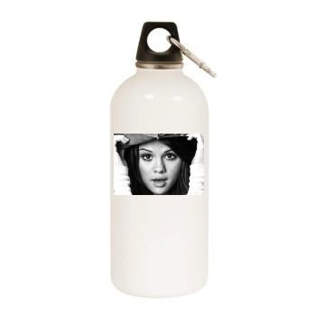 Selena Gomez White Water Bottle With Carabiner