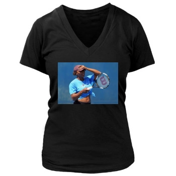 Serena Williams Women's Deep V-Neck TShirt