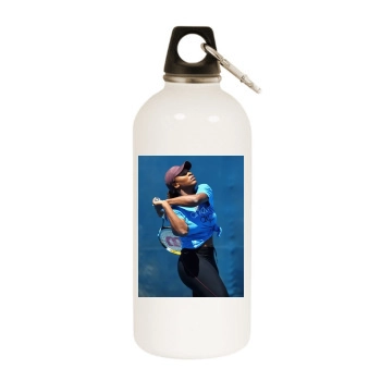 Serena Williams White Water Bottle With Carabiner