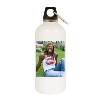 Serena Williams White Water Bottle With Carabiner