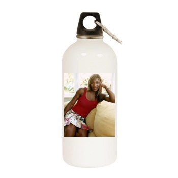 Serena Williams White Water Bottle With Carabiner