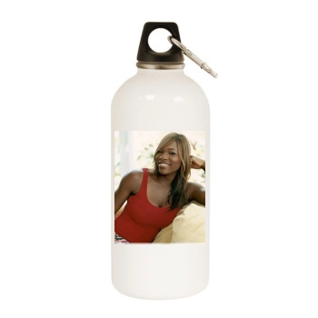 Serena Williams White Water Bottle With Carabiner