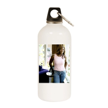 Serena Williams White Water Bottle With Carabiner