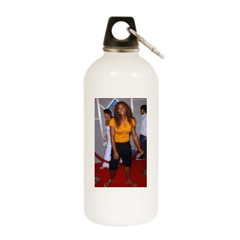 Serena Williams White Water Bottle With Carabiner