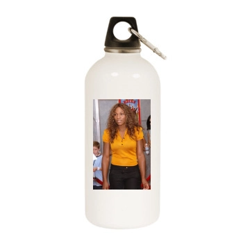 Serena Williams White Water Bottle With Carabiner