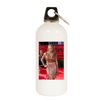 Serena Williams White Water Bottle With Carabiner