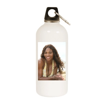 Serena Williams White Water Bottle With Carabiner