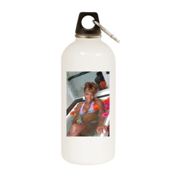 Serena Williams White Water Bottle With Carabiner