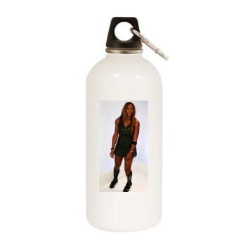 Serena Williams White Water Bottle With Carabiner