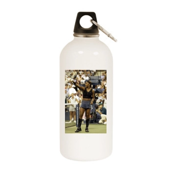 Serena Williams White Water Bottle With Carabiner