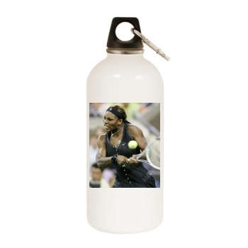 Serena Williams White Water Bottle With Carabiner