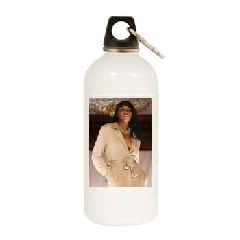 Serena Williams White Water Bottle With Carabiner