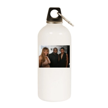 Serena Williams White Water Bottle With Carabiner