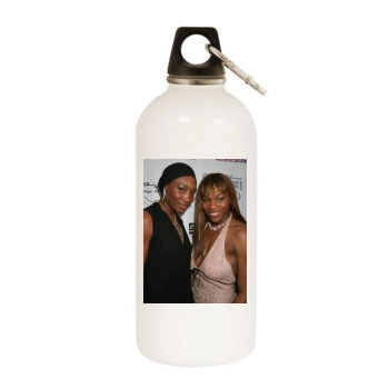 Serena Williams White Water Bottle With Carabiner