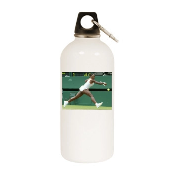 Serena Williams White Water Bottle With Carabiner