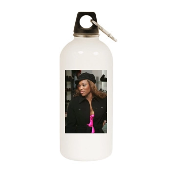 Serena Williams White Water Bottle With Carabiner