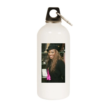 Serena Williams White Water Bottle With Carabiner