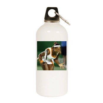 Serena Williams White Water Bottle With Carabiner