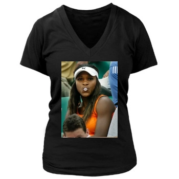 Serena Williams Women's Deep V-Neck TShirt