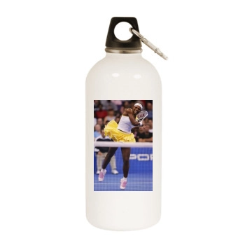 Serena Williams White Water Bottle With Carabiner