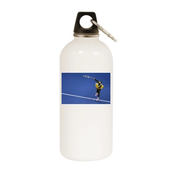 Serena Williams White Water Bottle With Carabiner