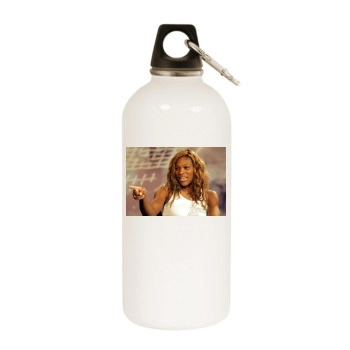 Serena Williams White Water Bottle With Carabiner