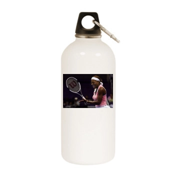 Serena Williams White Water Bottle With Carabiner