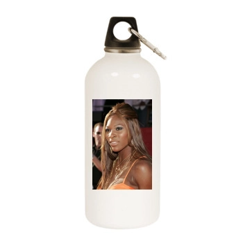 Serena Williams White Water Bottle With Carabiner