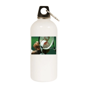 Serena Williams White Water Bottle With Carabiner