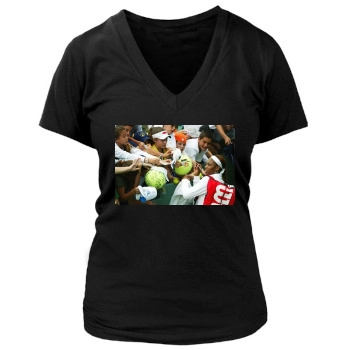 Serena Williams Women's Deep V-Neck TShirt