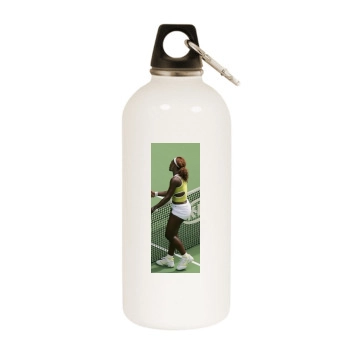 Serena Williams White Water Bottle With Carabiner