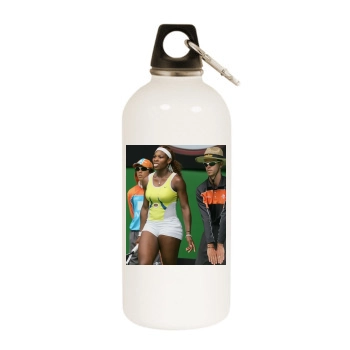 Serena Williams White Water Bottle With Carabiner